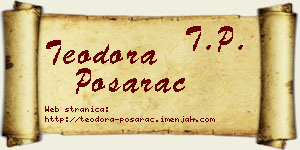 Teodora Pošarac vizit kartica